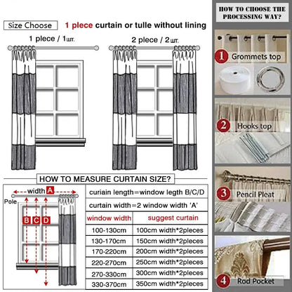 Gray and white two-piece curtain with grommet top featuring solid gray upper and striped lower ethnic geometry printed decorbites bohemian ethnic design