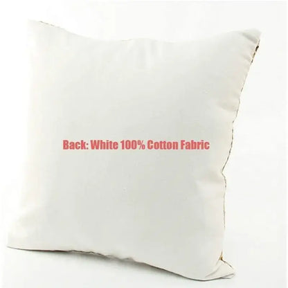 White square pillow cover with soft cotton fabric back from decorbites boho farmhouse floral cream collection