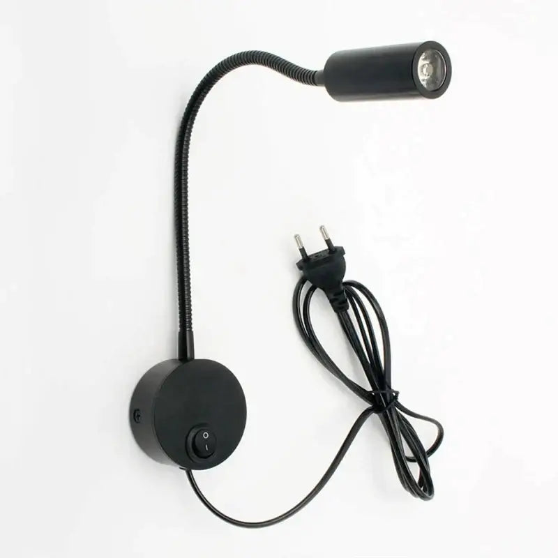 Black gooseneck wall lamp with flexible neck and circular base for decorbites bronze gooseneck led bedroom sconce decor