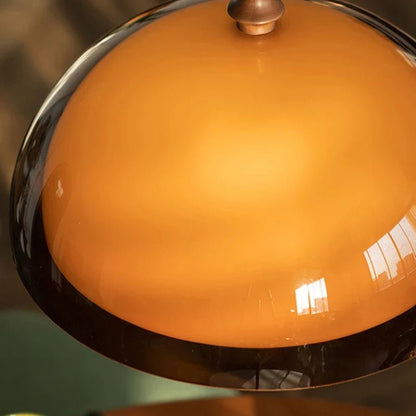 Brown Acrylic Pendant Light With Dark Wood Accent - Decorbites