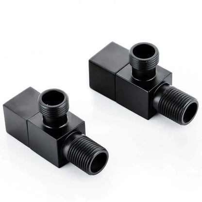 Black matte stainless steel brus gold corner valve pipe fittings with threaded ends for decorbites brus gold bathroom faucet