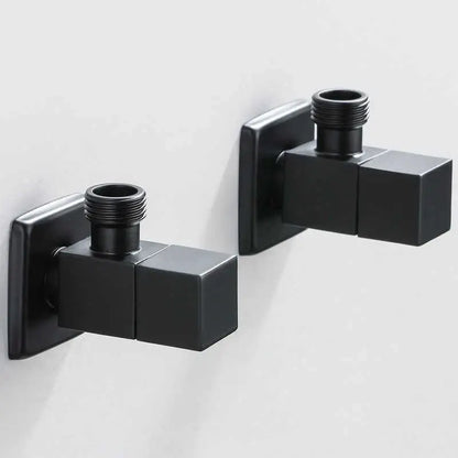 Brus gold corner valve matte black stainless steel square bathroom faucet valves with threaded connections decorbites brus gold