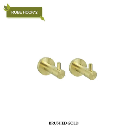 Brushed gold robe hooks with sleek modern design from decorbites bathroom pendant set for organized bathroom decor