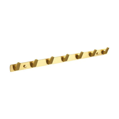 Brushed gold metal wall-mounted robe hooks with six hooks for bathroom and kitchen decorbites brushed gold hardware