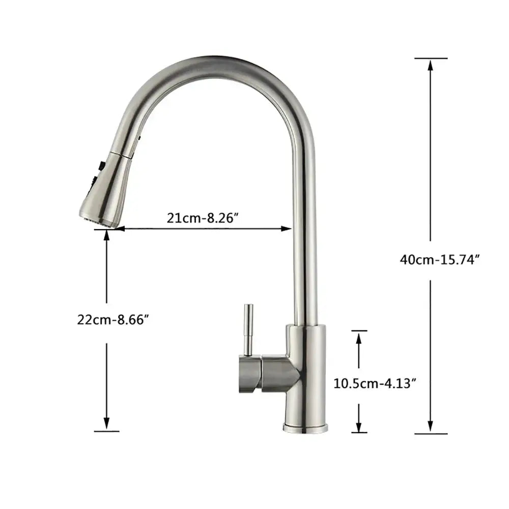 Brushed nickel kitchen faucet with a sleek curved spout and single lever handle by decorbites brushed nickel