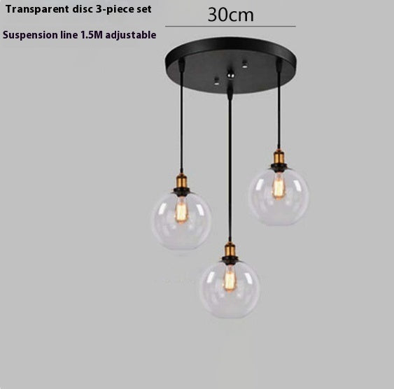 Transparent Glass Nordic Chandelier