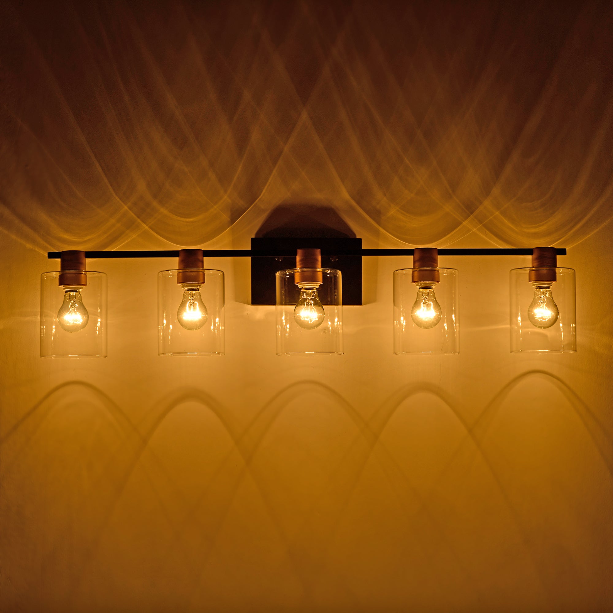 Black Vintage Glass Light