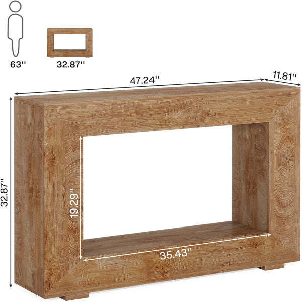 Vintage Wood Console Table Farmhouse Style