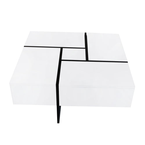 White Storage Coffee Table