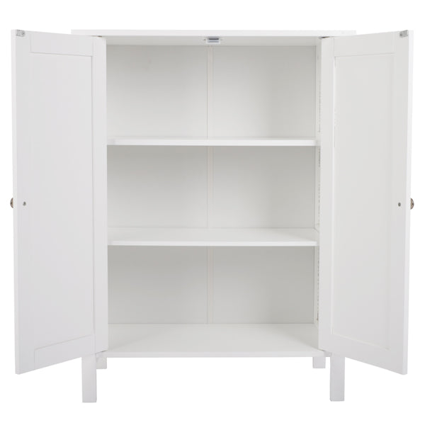 White Double Door Bathroom Cabinet