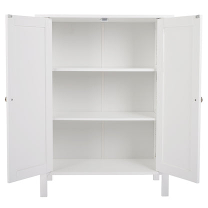 White Double Door Bathroom Cabinet