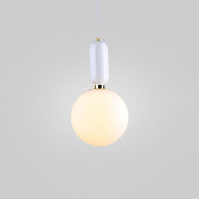 Single Head Glass Ball Chandelier Restaurant