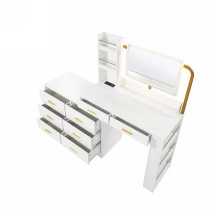 Modern White 8-Drawer Dresser For Bedroom - Ample Storage Wide Chest Of Drawers, Sturdy & Safe