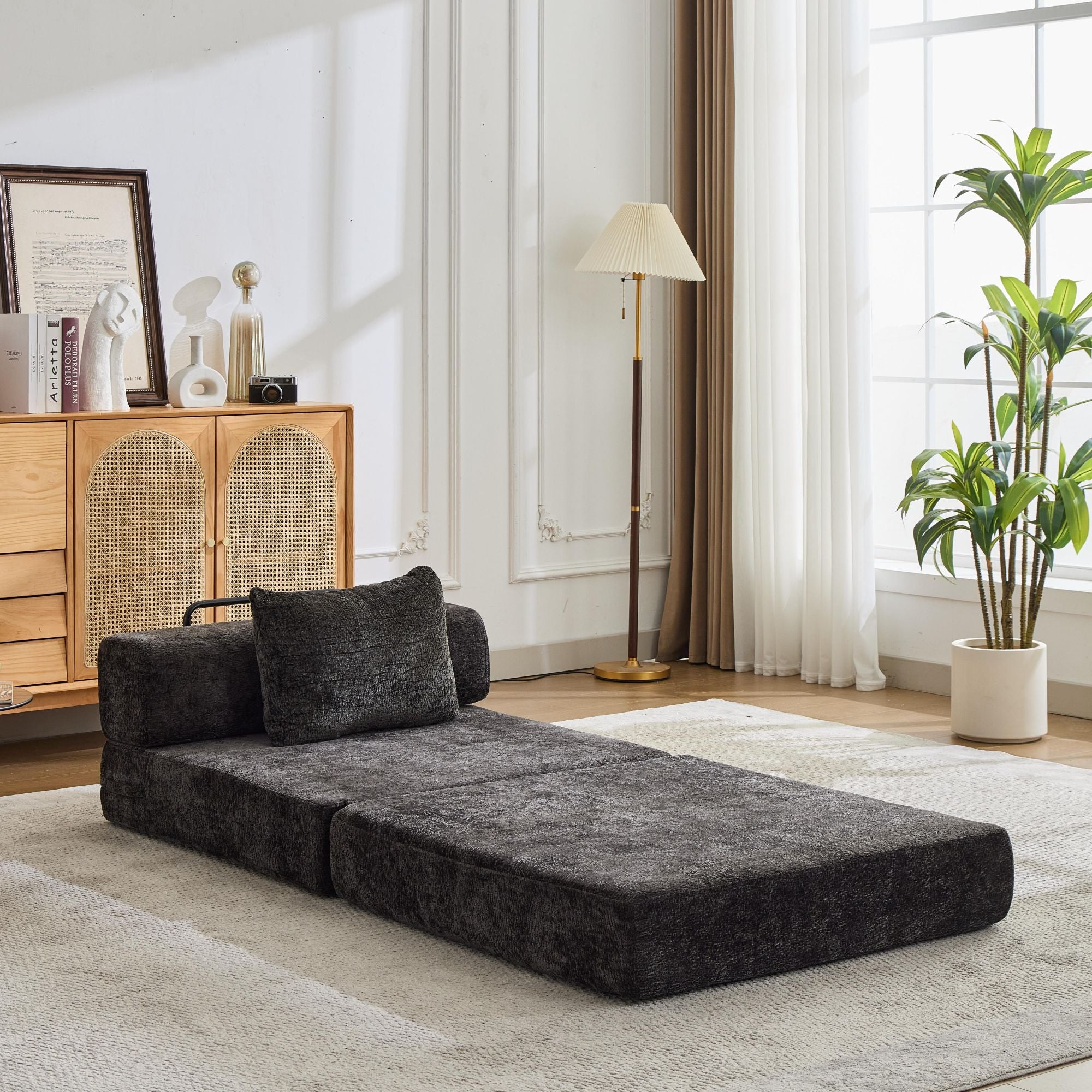Black Chenille Sofa