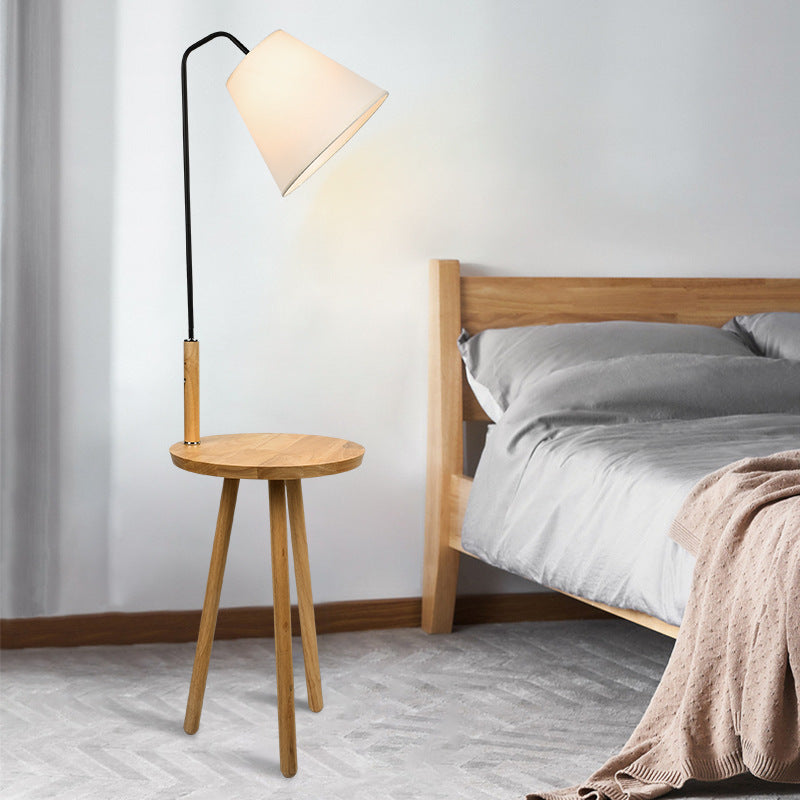 Wooden Vertical Floor Lamp