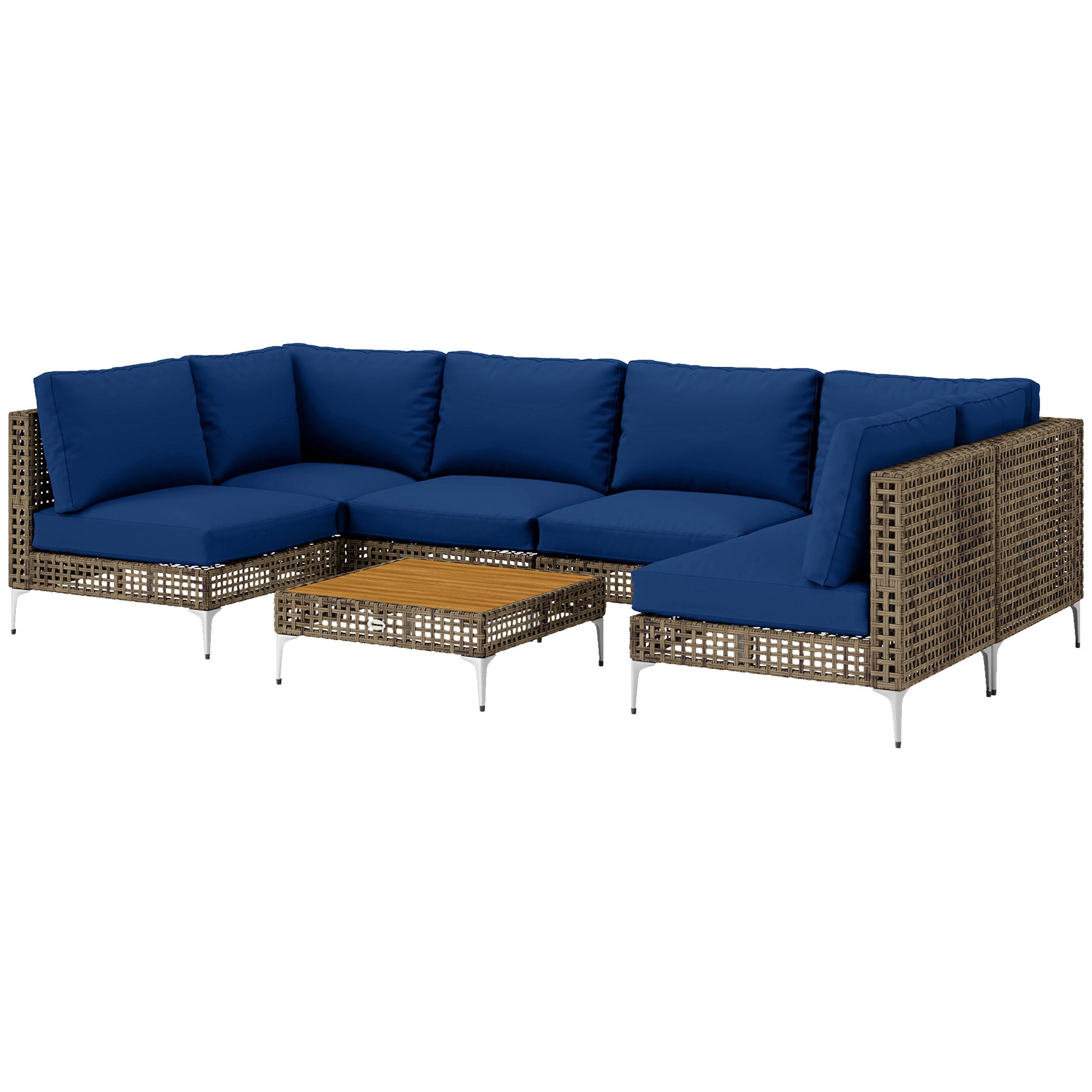 Wicker Patio Furniture Set Modular Outdoor Sectional