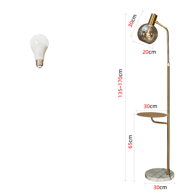 Iron Glass Floor Lamp