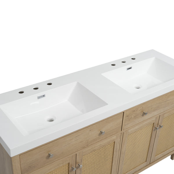 Wood Double Sink Vanity