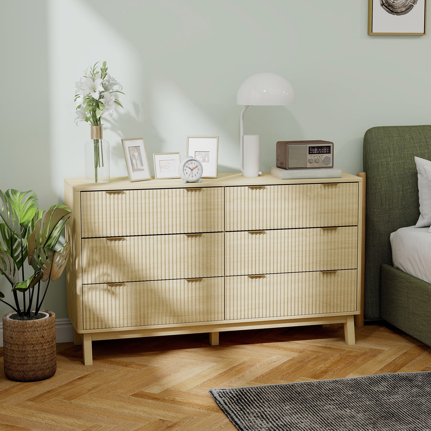 6 Drawer Double Dresser for Bedroom
