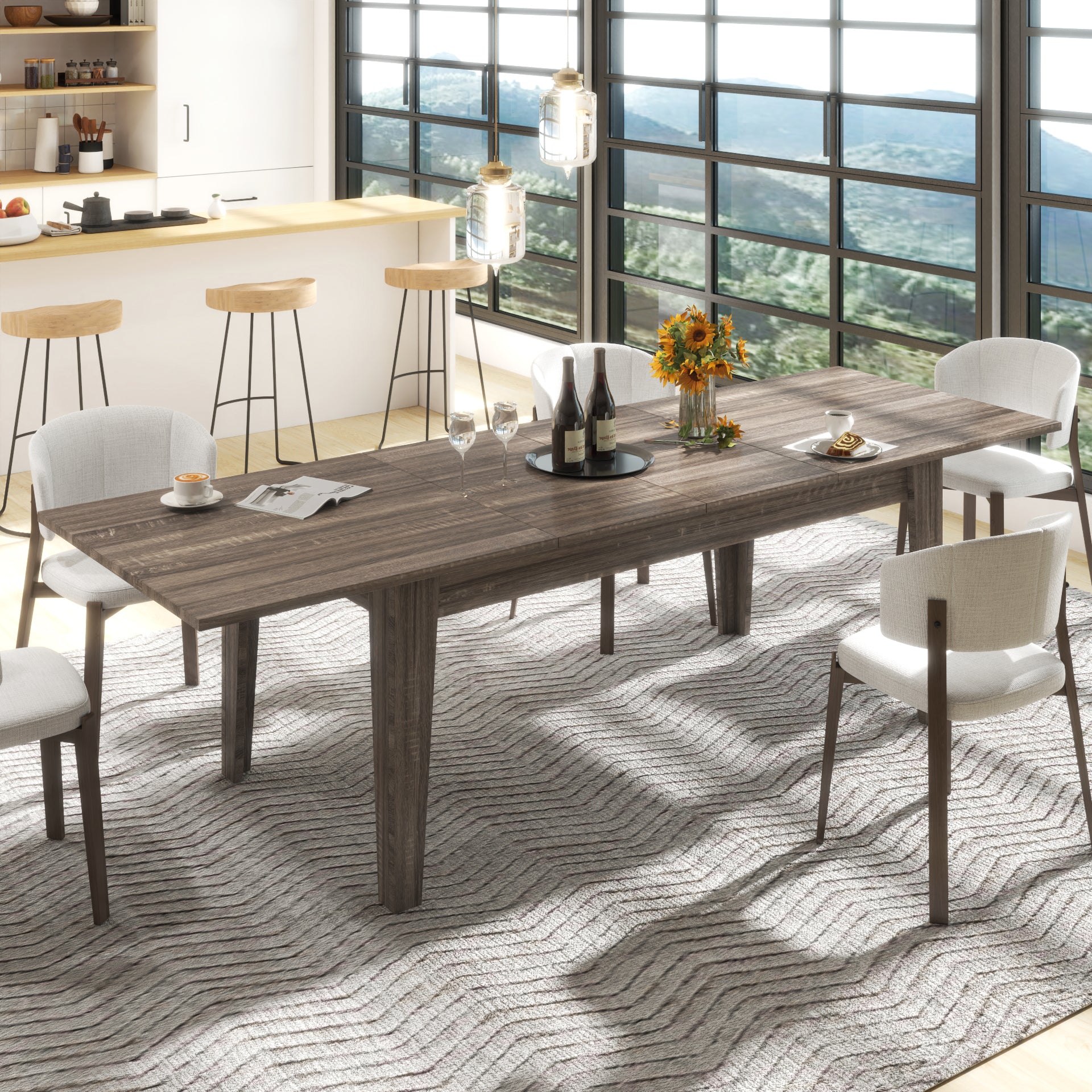 Dark Oak Extendable Table