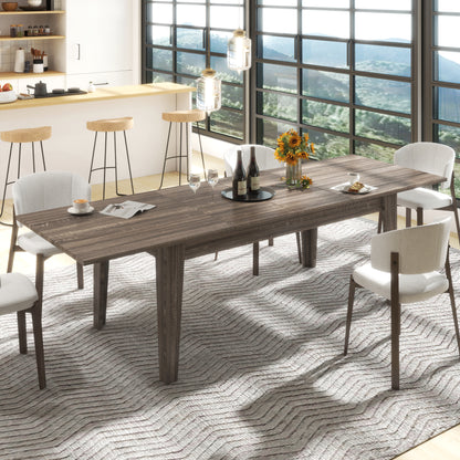 Dining Table,106.3 In Large Extendable Kitchen Table