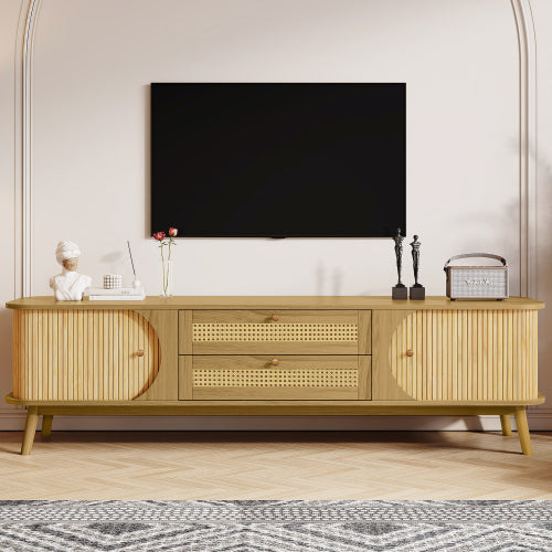 Natural Rattan TV Stand