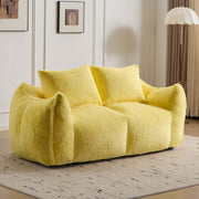 Yellow Fluffy Bean Bag