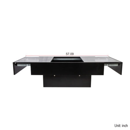 Black Sliding Coffee Table
