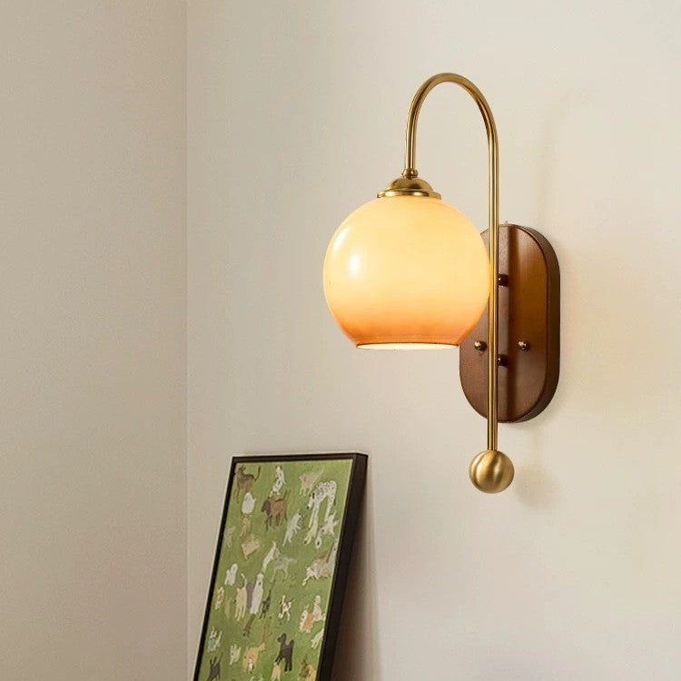 Brass Bedside Wall Lamp