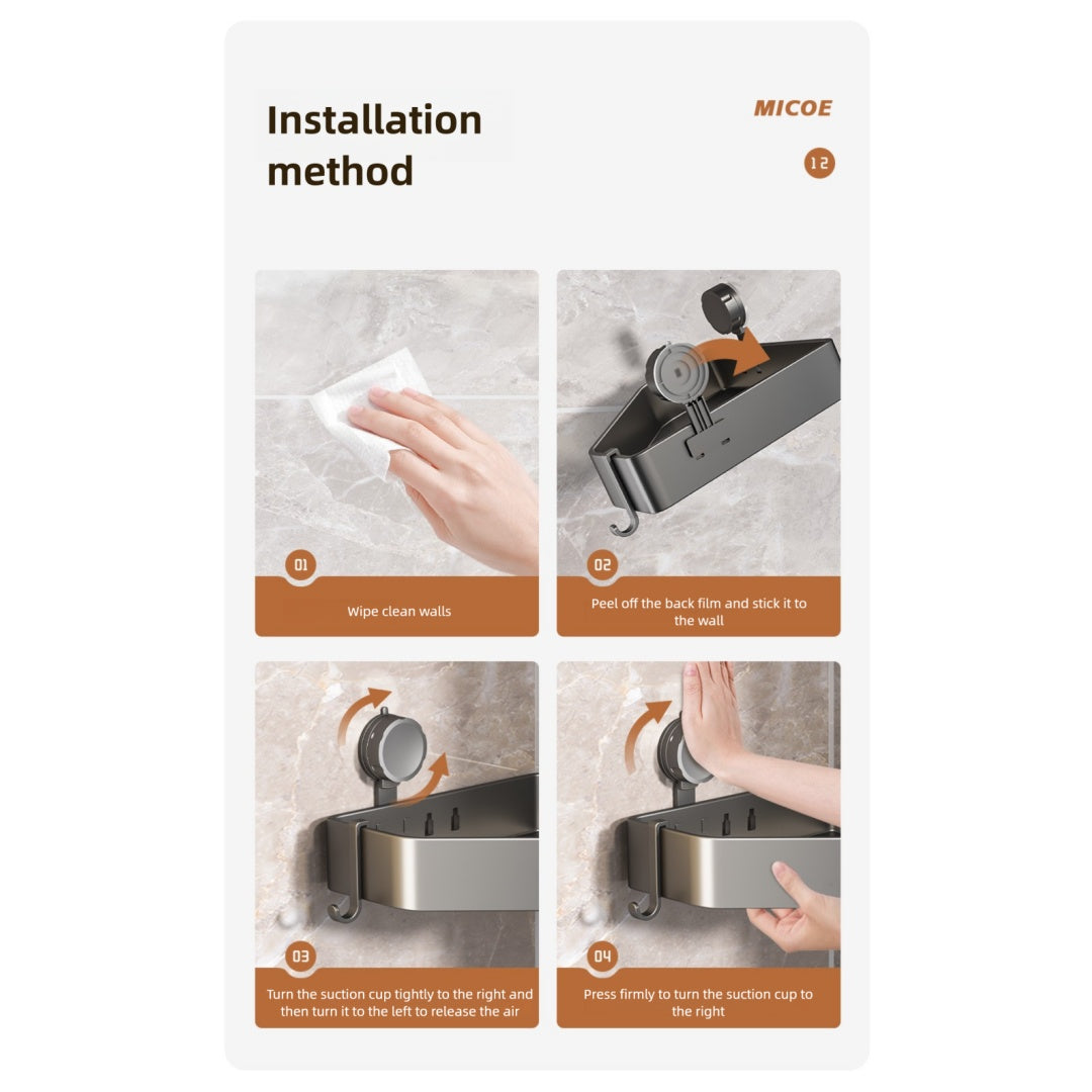 Suction Cup Bathroom Corner Bracket