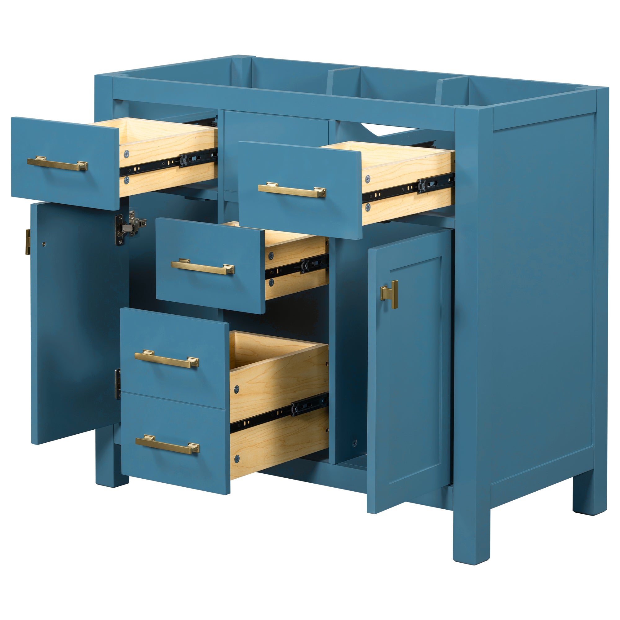 Wood Freestanding Bathroom Cupboard
