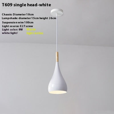 Nordic Macaron Three-end Ceiling Lamp Dining-room Lamp Modern Minimalist