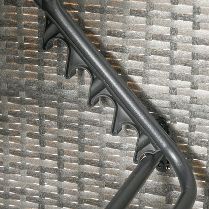 4 Piece Adjustable Canopy Outdoor Sofa Set w/ Height Adjustable Coffee Table & Cushions