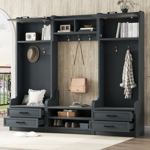 Black Hall Tree Storage