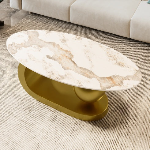 Marble Oval Coffee Table