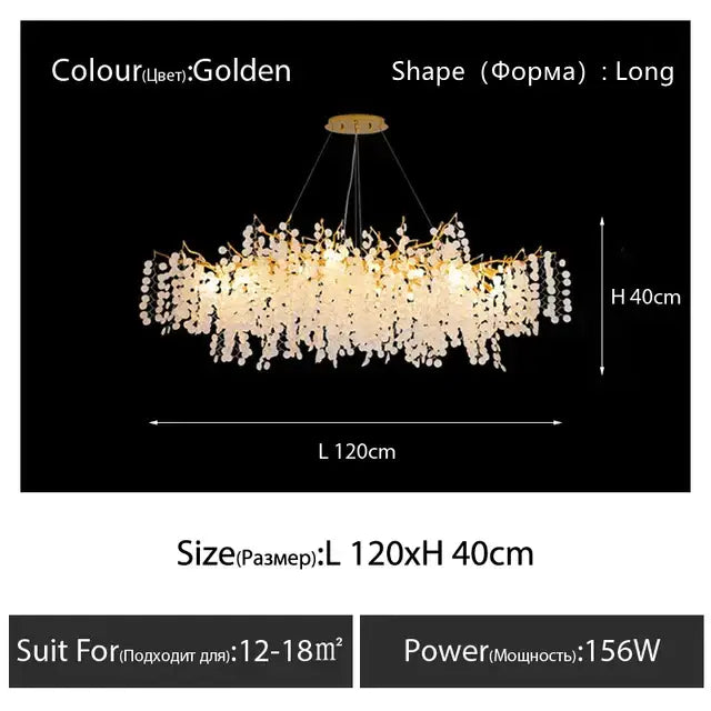 Golden circular crystal chandelier with cascading crystal droplets for elegant living room decor by decorbites circular crystal