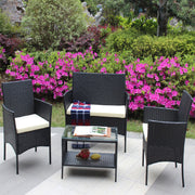 Natural Rattan Patio Set