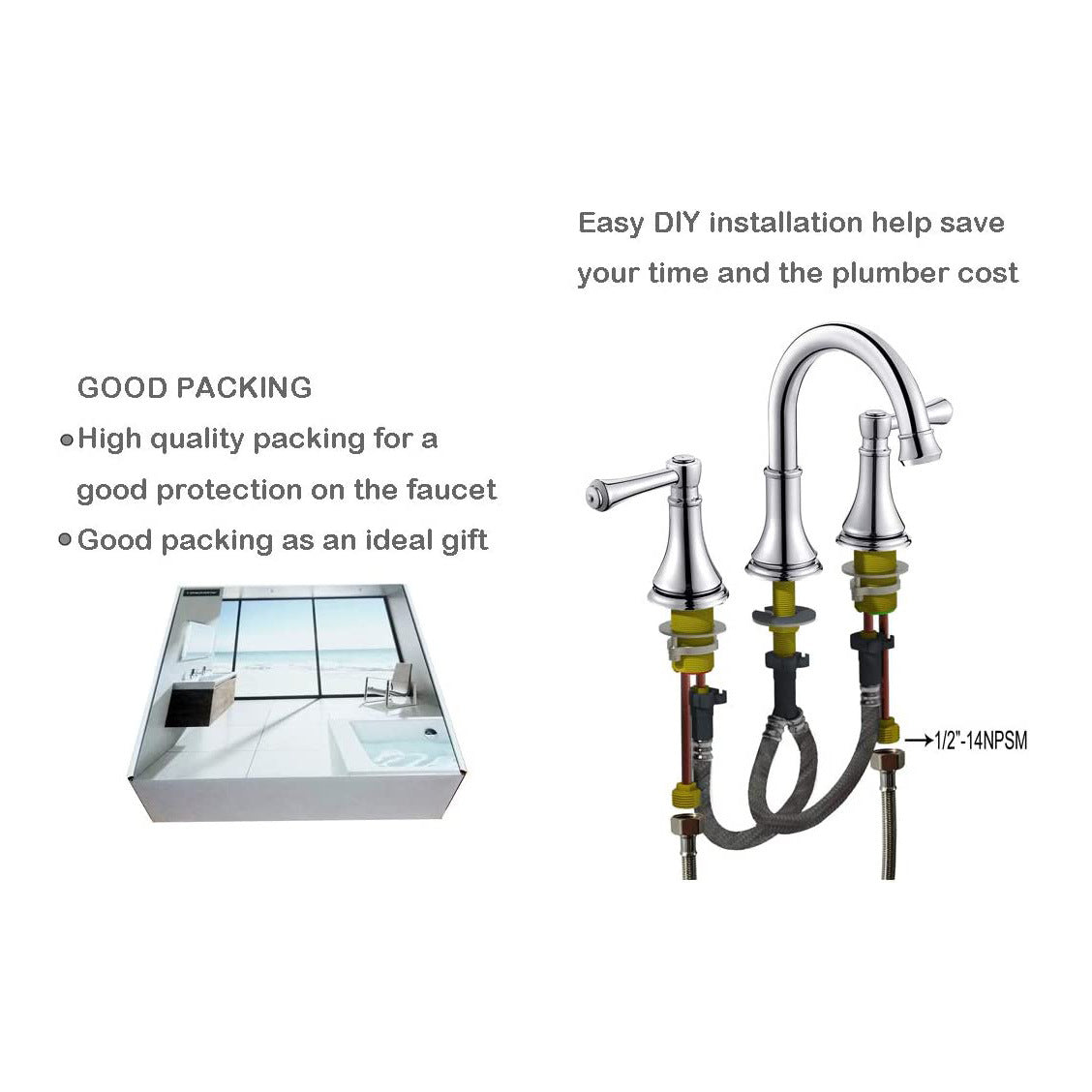 Bathroom Cabinet Split Faucet Set