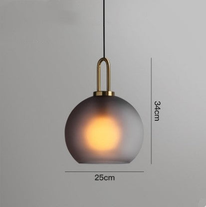 Glass Ball Chandelier 30cm Scrub Soot Finish