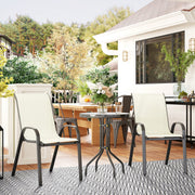 Compact Outdoor Bistro Set Gray Garden Style