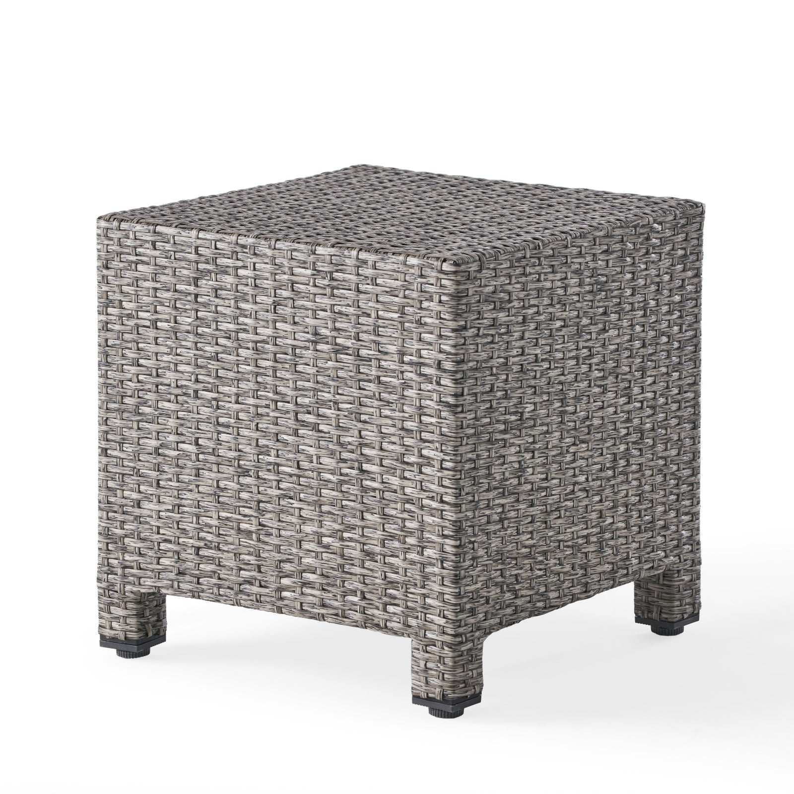 Black Rattan Accent Table