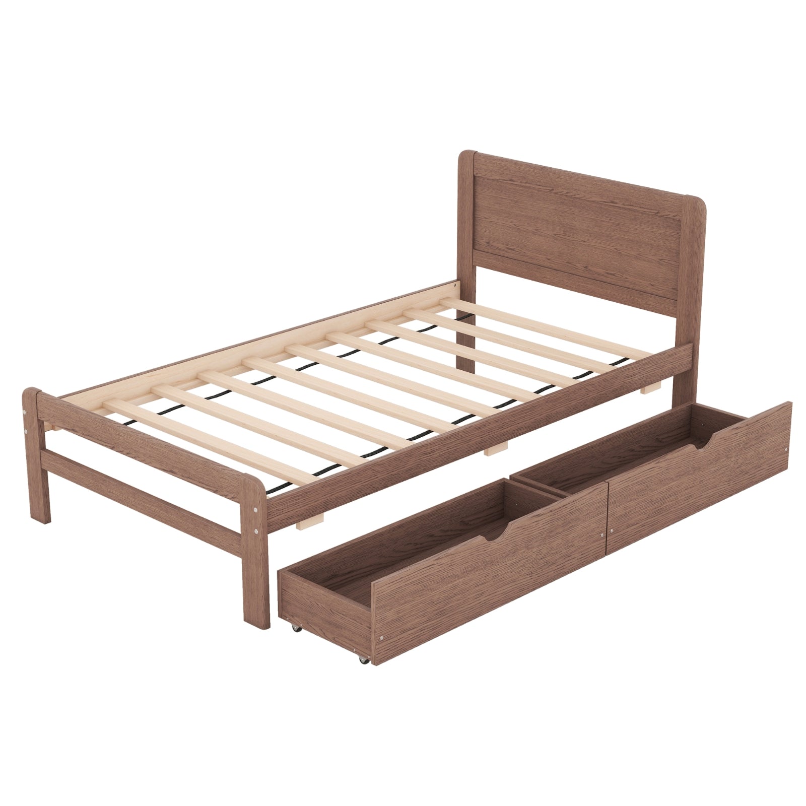 Walnut Platform Bed Frame
