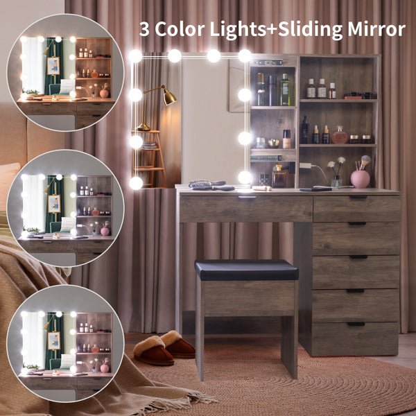 White Multi-Drawer Dressing Table