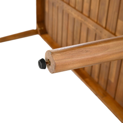 Acacia Wood Dining Table 6-Person Outdoor Table, Farmhouse Furniture For Patio, Garden, Backyard, Teak 180 LBS Weight Capacity 63L