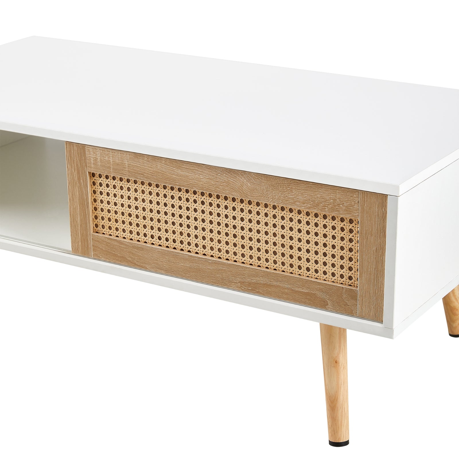 White Rattan Coffee Table
