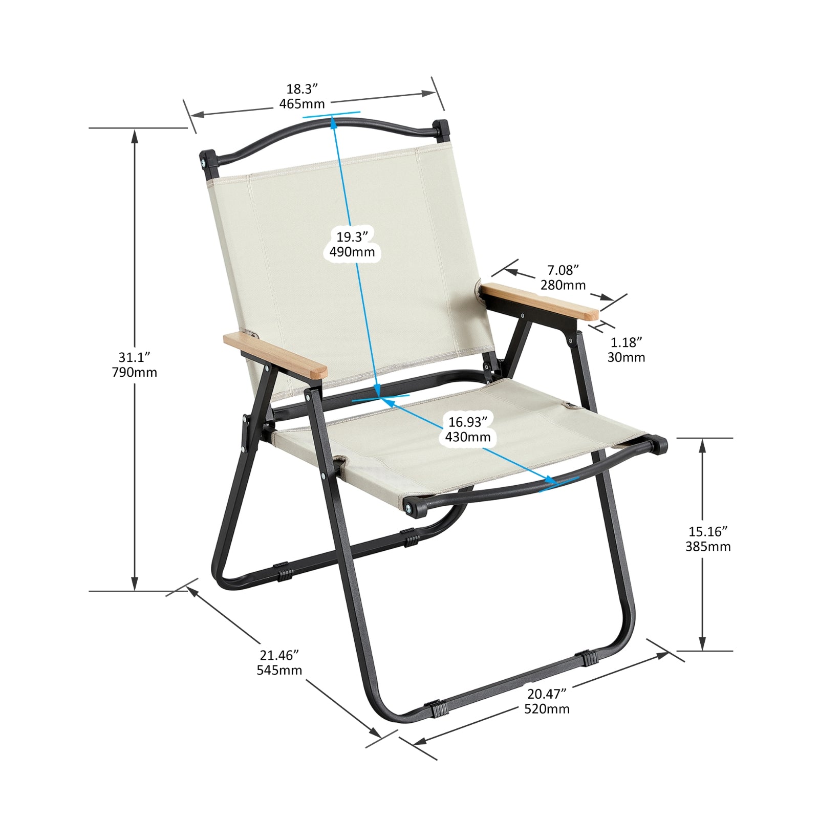 Blue Folding Beach Chair