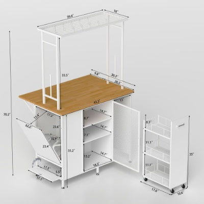 Gray Modern Pantry Hutch