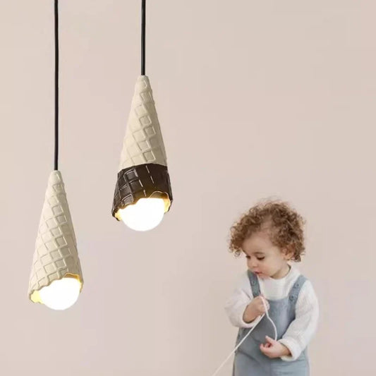 Ceramic Ice Cream Pendant Light for Nursery & Kids Room