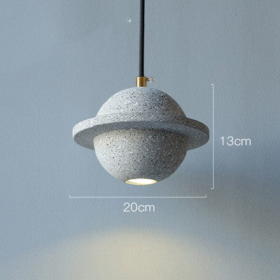 Planet Small Chandelier Red Single Head Bedroom Bedside Lamp