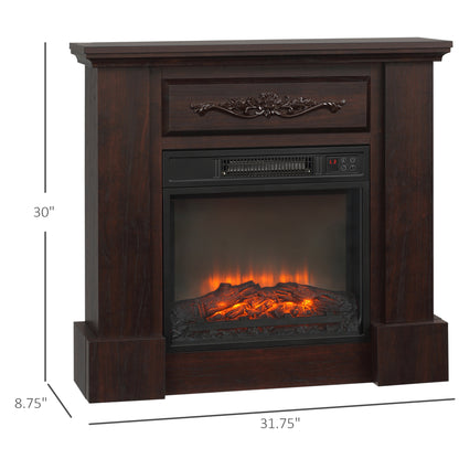 32" Electric Fireplace with Mantel
